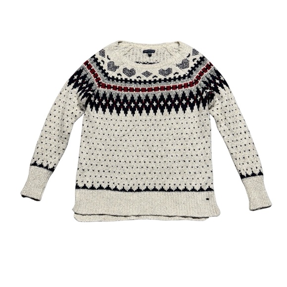 American Eagle Outfitters Sweaters - American Eagle Fair Isle Heart‎ Sweater Womens Small Wool Blend Nordic Winter